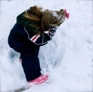 I didn't get any good pics of Madster, but this is her getting up from making her snow angel.